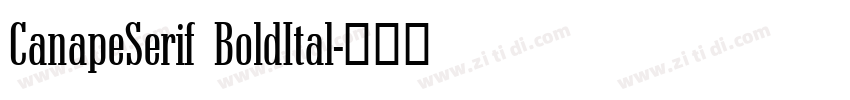 CanapeSerif BoldItal字体转换